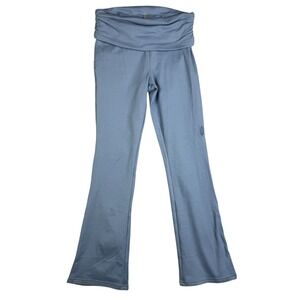 Free People Aced It Leggings Movement High Waist Fold Over Yoga Bell Blue M